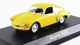 NOREV - Voiture coupé sportif ALPINE A106 de 1956 de couleur jaune - 1/43 - N...