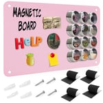 Raweao Magnetic Board for Fridge Magnets Display Board for Wall, A3 Small Strong Magnetic Board for Kids Room, Ultra Thin Steel Board for Holiday Magnets