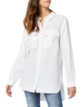 Marque Amazon - find. Chemise Manches Longues en Lin Femme, Blanc (WHITE), 46, Label: XXL