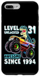 iPhone 7 Plus/8 Plus Level 31 Unlocked T Rex Monster Truck Dinosaur 31st Birthday Case