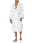 Amazon Essentials Robe de Chambre Gaufrée Légère (Grandes Tailles Disponibles) Homme, Blanc, M-L