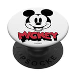 PopSockets Disney Mickey And Friends Mickey Simple Text Portrait PopSockets PopGrip - Support et Grip pour Smartphone/Tablette avec un Top Interchangeable