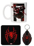 Pyramid International Spider-Man Web Glitch Miles Morales Ensemble de tasses Taille unique Noir/rouge/blanc