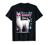 She's A Bad Funny Joke Mommy Cute Llama Mother's Day Farm T-Shirt