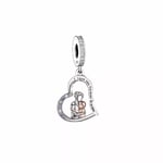 💝 I Love You Forever Grandma 925 Sterling Silver Charm Heart Love Gift for Nana