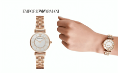 Emporio Armani Classic Wrist Watch for Women - Rose Gold Ar1909