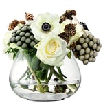 LSA FW16 Vase décoration de table Flower, hauteur 11,5 cm, transparent