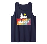 Peanuts Snoopy And Woodstock Rainbow Block Tank Top