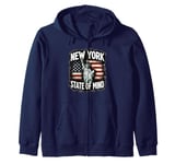 New York State of Mind Statue of Liberty Nyc New York City Zip Hoodie