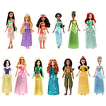 Mattel Princesses Disney Coffret Princesses Étincelantes avec 13 poupées avec habillage scintillant et accessoires, à collectionner, Jouet Enfant, Dès 3 ans, HPG74