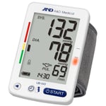 A&D Medical Wrist Blood Pressure Heart Rate Monitor Battery Powered Portable