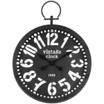 Atmosphera Créateur D'intérieur - Horloge Gousset métal noir D45cm