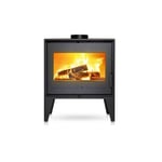 Invicta - Poele a bois en acier Euros - Puissance optimale: 8 kW - Max: 10 kW - Bûches 52 cm, Raccordable, Ecodesign