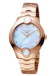 Ferre Milano FM1L083M0051 WoMens White Mother of Pearl Dial Stainless Steel Watch - Rose Gold - One Size