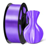 PLA Plus Silk Brillante Filament 1.75mm pour Imprimante 3D,Silk PLA+ Filament avec Finition Lisse et Soyeuse,Bon Rendu,Précision Dimensionnelle+/-0.02mm,Bobine de 1kg(2.2lbs),Violet Foncé