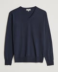 Canali Merino Wool V-Neck Navy