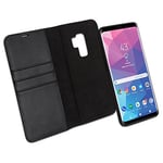 CASEZA Housse Portefeuille détachable Galaxy S9 Zurich 2" - Noir - Cuir végétalien Haut de Gamme 2 en 1 Coque à Rabat magnétique pour Samsung Galaxy S9 Original - Chargement sans Fil