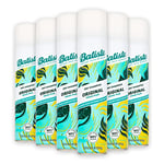 Batiste Dry Shampoo Original, Fresh & Clean Fragrance, No Rinse Sprays to Refresh Hair in Between Washes – 6 x 200ml Multi Pack