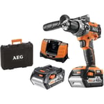 Perceuse à percussion AEG Brushless 18V - 2 batteries 4.0Ah - 1 chargeur BSB18C2BL-402C - Noir et orange