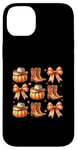 Coque pour iPhone 14 Plus Bottes citrouille Western Autumn Vibes Cozy Season Automne