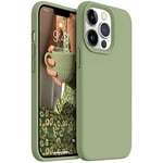 Atiyoo iPhone 13 Pro Max Phone Casem, Slim Fit Protective Phone Case with Soft Anti Scratch, Silicone Shockproof Protective Phone Case, 6.7 inch, Matcha Green