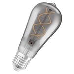 OSRAM Vintage Edition 1906 Ampoule LED à Filament Spirale | Culot E27 | Forme Edison Smoke | Blanc Chaud 1800K | 5W (équivalent 15W)
