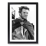 Big Box Art Clint Eastwood (2) Framed Wall Art Picture Print Ready to Hang, Oak A2 (62 x 45 cm)