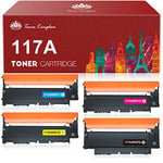 Toner Kingdom 4-Pack 117A Cartouche de Toner Remplacement pour HP 117A Color Laser MFP 178nw 179fnw 150a 150nw 178nwg 179fwg 178 179 150 W2070A W2071A W2072A W2073A (Noir Cyan Jaune Magenta)