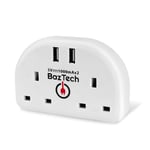 BazTechElectroS European Travel Adapter Plug UK 3 Pin Converter to EU 2 Pin Main