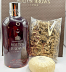 MOLTON BROWN Pink Pepper Bath Shower Gel 300ml & EDT 7.5ml Soap Gift Set Bag