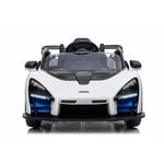 Lasten sähköauto yksipaikkainen McLaren Senna, valkoinen