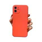 iPhone 11 Case, Silicone [Square Edges] and [Camera Protection] Upgrade Phone Case [Shockproof] [Drop-Proof], 6.1 Inch, Heavy Duty Protection Phone Case Cover for Apple iPhone 11, Orange