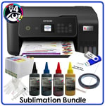 Sublimation Bundle: Epson Tank ET-2870 Printer + non-oem Ink, ICC & Paper