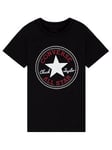 Converse Junior Boys Core Chuck Patch T-Shirt - Black, Black, Size 11-12 Years