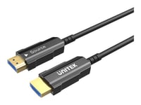 Unitek - Hdmi-Kabel - Hdmi Hann Til Hdmi Hann - 10 M - Fiberoptisk - Svart - 4K 60Hz Støtte