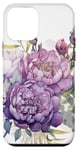 iPhone 12 mini Vibrant Purple Peonies with Lilac and Greenery Case