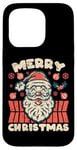 Coque pour iPhone 15 Pro Merry X-Mas Pull de Noël moche Père Noël