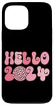 iPhone 13 Pro Max Hello 2024 Retro Disco Ball Theme New Year Case