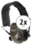 2x Casque Anti Bruit Actif Protection Auditive 25dB Travail Chantier Chasse Tir