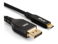 Club 3D - Adapterkabel - 24 Pin Usb-C (Hann) Til Displayport (Hann) Låst - Displayport 2.1 - 1 M - Toretnings, Vesa Dp80 Certified, 8K 60Hz Støtte, 10 K 60 Hz (10240X4320) Støtte, 4K 240Hz Støtte