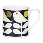 Orla Kiely Navy Early Bird Quite Big Large Mug - 400ml