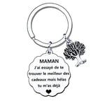 GUOYU Maman Porte-clés Maman Cadeau Forme Fille Fils, Cadeau de fête des Mères, Cadeau Anniversaire pour Maman Mere (1) (0)