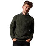 Burton Mens Cable Knit Crew Neck Jumper