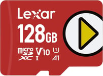 Lexar PLAY 128GB Micro SD Card, microSDXC UHS-I Memory Up to