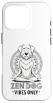 Coque pour iPhone 16 Pro Zen Méditant Mandala Mindfulness Chien