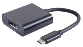 USB-C til Displayport Adapter - 4K/60Hz - Sort