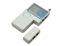 Intellinet 4-in-1 Cable Tester, RJ-11, RJ-45, USB and BNC, One Button Test - Nätverkstestare