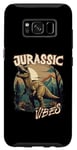 Coque pour Galaxy S8 JURASSIC Vibes Design T-Rex pré-historique Dinosaure