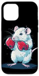 iPhone 13 Pro Boxing White Rat with Gloves Logo for a Bold Appeal Case