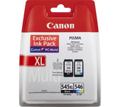 pack de cartouches canon pg-545 noir xl et cl-546 couleurs